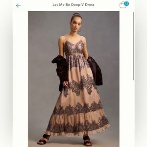 Anthropologie Let Me be V dress- worn once to a wedding